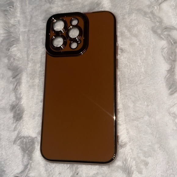 iPhone 14 Pro Max case - Brown  & Gold trim‎ NWOT - Picture 5 of 5